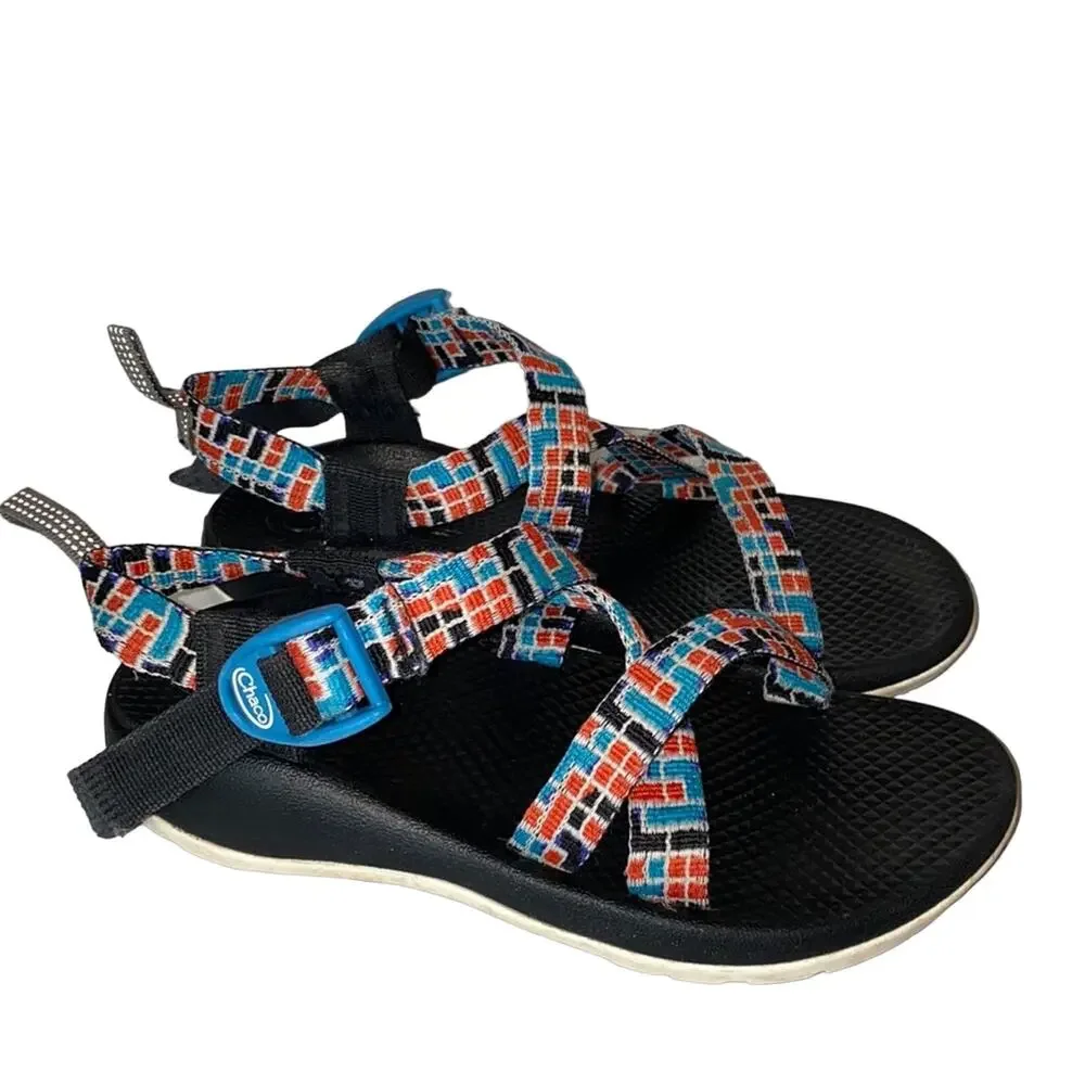 Chaco Z1 Ecotread Kid's Tube Teal Sandals 3
